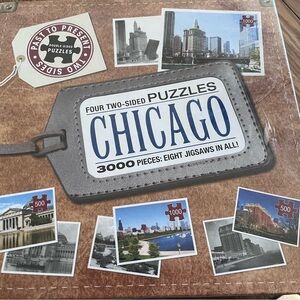 Chicago 4 Two-Sided Jigsaw Puzzle Set